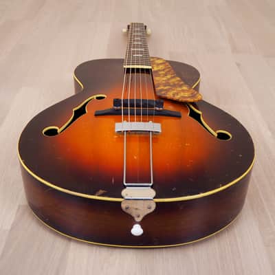 1940s Regal Vintage Archtop Acoustic Guitar, Spruce & Mahogany, USA-Made w/ Case image 10