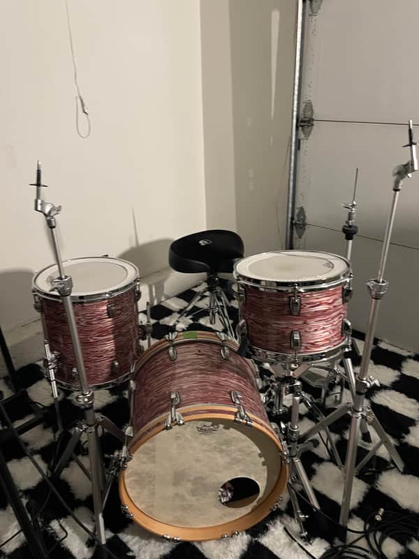 Ludwig Classic Maple Jazzette Outfit 8x12 / 14x14 / 14x18" Drum Set 2022 - Present - Vintage Pink Oyster image 1
