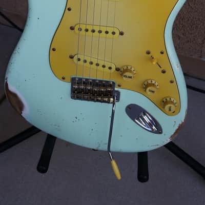 Custom Stratocaster* Relic - MJT Finish Surf Green - Chunky Neck image 5