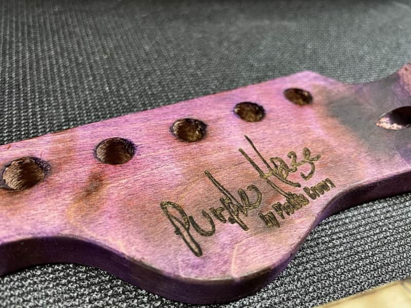 Pistol Crown Maple left handed neck with maple fretboard Jimi Hendrix purple neck only custom 2021 P image 1