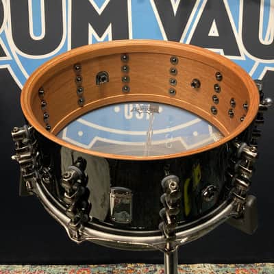 Mapex - 6x14" Black Panther Design Lab Jeff Hamilton "Cherry Bomb" Snare Drum, Piano Black image 6