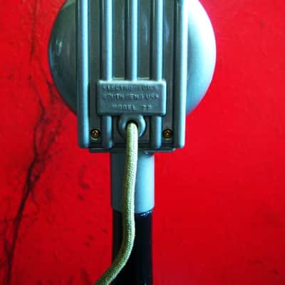 Vintage RARE 1940's Electro-Voice Model 75 carbon Microphone w period Astatic E6G desk stand image 6