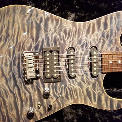 2009 Tom Anderson Drop Top Charcoal Quilted Maple Alder SSH HSS SA2R SA2 HN2+ image 3