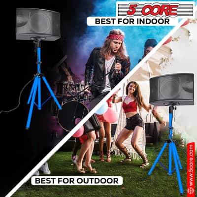 5 Core Speaker Stand Pair Height Adjustable 72" Heavy Duty PA DJ Tripod Studio Monitor Stands image 8