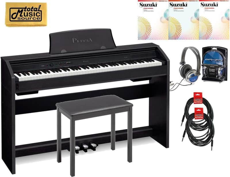 Casio Privia PX-760 88-Key Digital Piano Pro Bundle - Black