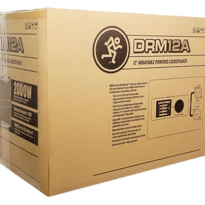 (2) Mackie DRM12A 2000 Watt 12" Arrayable Powered DJ PA Speakers+Covers+Stands image 16