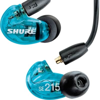 Shure SE215 Single Driver In-Ear Monitors, Special Edition Blue image 5