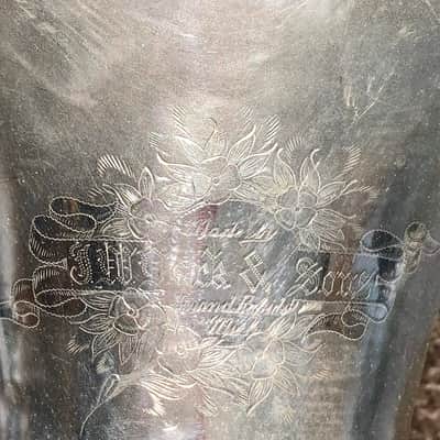 JW York and sons 3 valve baritone horn with case mase in the USA image 3