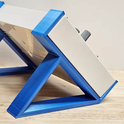 Electric Blue Color 45 Degree Angle Stands For Korg Volca Beats Drum Rhythm Machine - Made in USA image 4