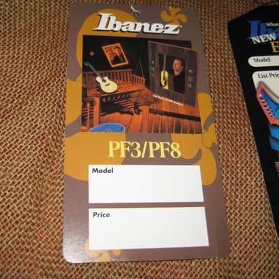 Ibanez Guitar Dealer Display Sign Hang Tags 2 Pieces 1980's image 3