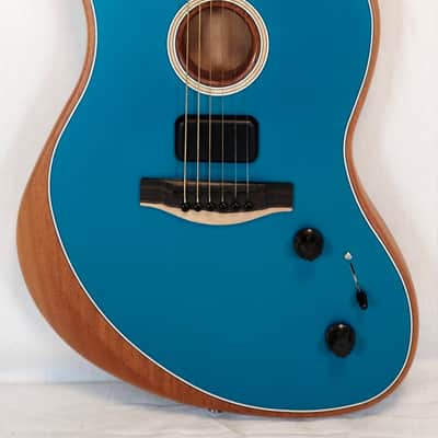 Fender American Acoustasonic Jazzmaster, Ocean Turquoise, Ebony Fingerboard W/Bag image 7