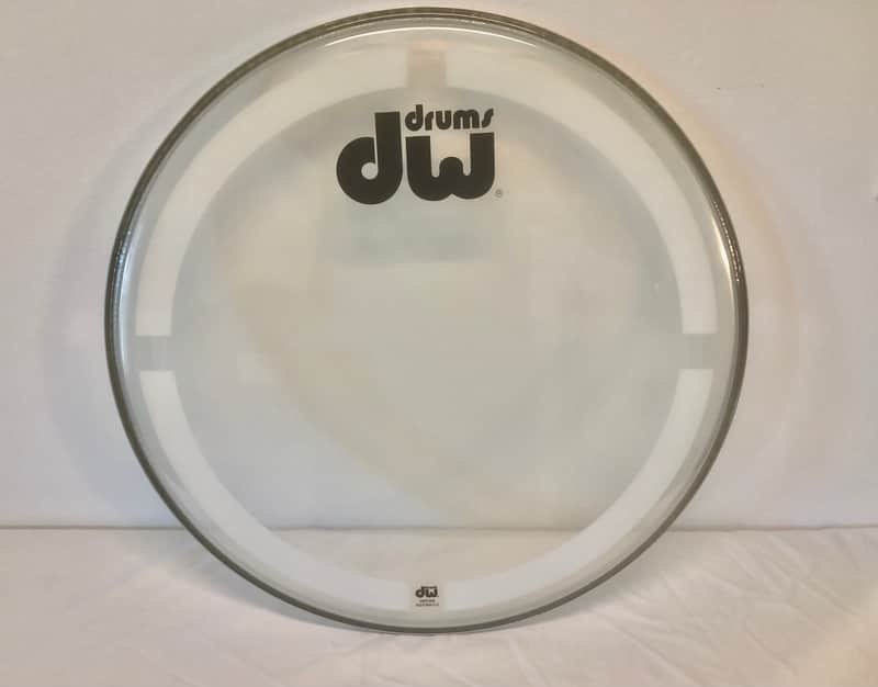 REMO 20" Coated Clear Bass drum head - coated DW Logo image 1