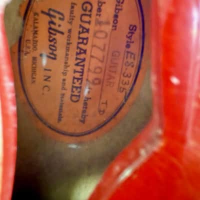 Project! 1963 Gibson ES-335TD Cherry Bigsby w/OHSC image 22