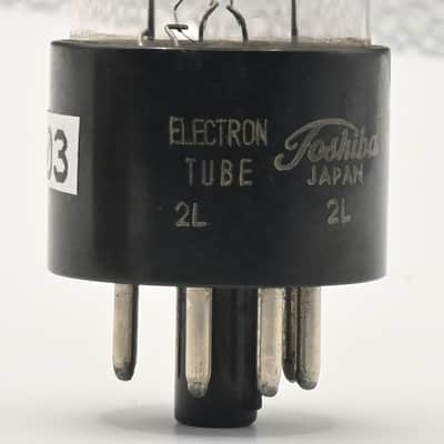 1x1950's Toshiba 6X5GT Black Plates Made in Japan Amplitrex Tested Tube image 5