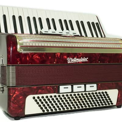 Weltmeister Accordion 120 Bass, German Keyboard Piano Accordian, New Straps and Soft Bag, 2737 image 4