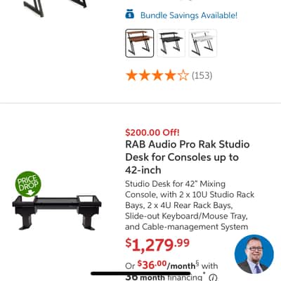 On-Stage WS7500 Workstation Desk - Rosewood image 6