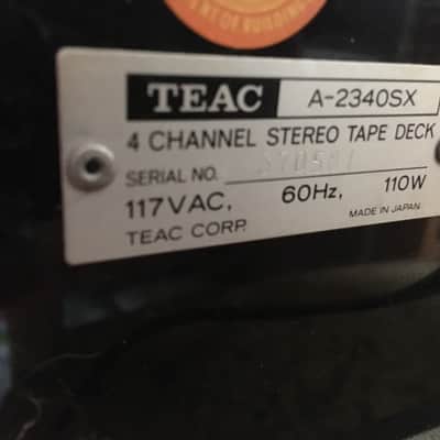 TEAC A-2340SX 7 Inch 4 channel stereo quadrophonic reel to reel tape deck recorder image 8
