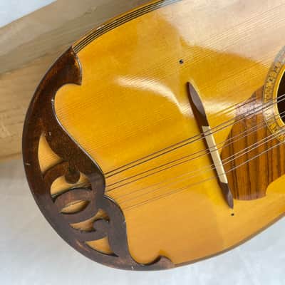 Vintage 1966 Suzuki Japan Neapolitan Bowl Back Model 223 Mandolin and Box image 10