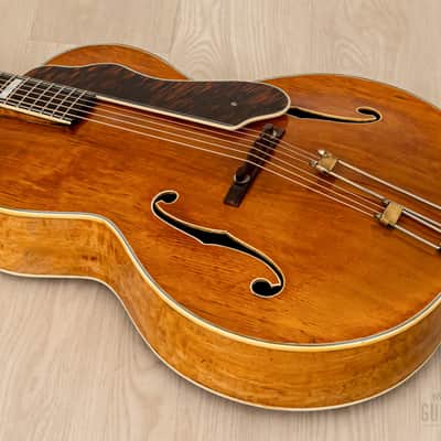 1941 Epiphone DeLuxe Pre-War Vintage Archtop Acoustic Guitar Blonde w/ Case image 11