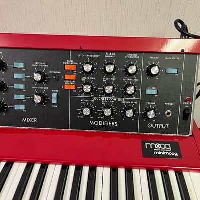 Moog Geddy Lee Minimoog Model D 44-Key Monophonic Synthesizer 2025 - Present - Red / Black image 3