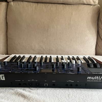Korg Multi/Poly 37-Key Analog Modeling Synthesizer 2024 - Present - Black & Blue with Wood Sides image 3