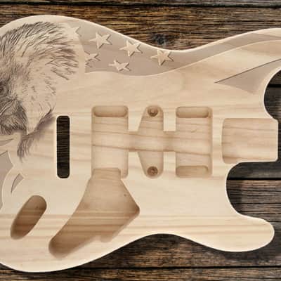 Strat type 2023 - Custom hand carved Guitar Body by Dreamopedia image 2
