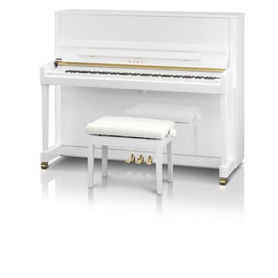 Kawai K300 Upright Piano White Polish