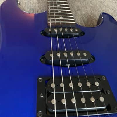 Fender Squier Showmaster Blue electric guitar super strat image 3