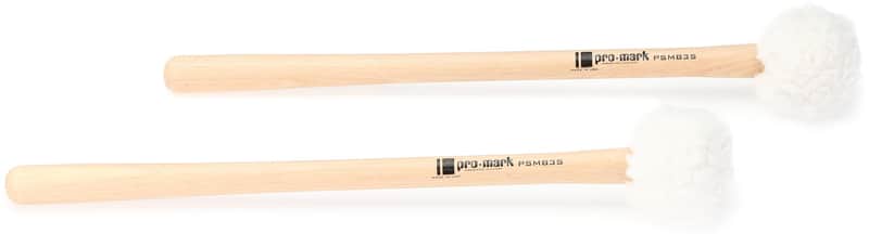 Promark Performer Series Marching Bass Drum Mallets - Medium Small (2-pack) Bundle image 1