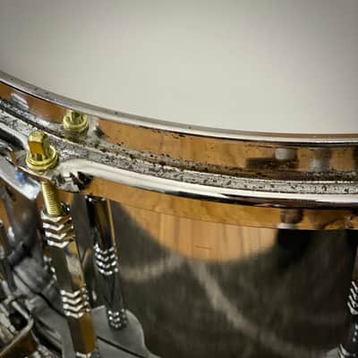 Pearl 5x14 Free Floating Steel Snare Drum – 1st Gen 1980s image 6