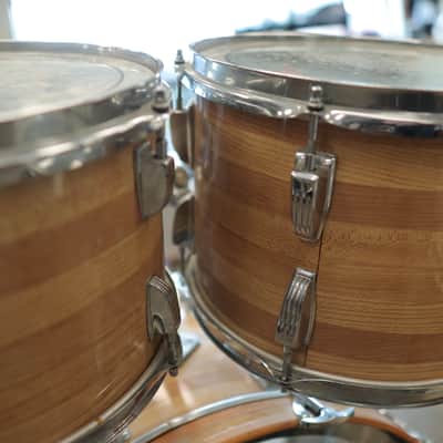 Vintage Mid-70s Ludwig Butcher Block 4-Piece Shell Pack 12/13/16/22 image 8