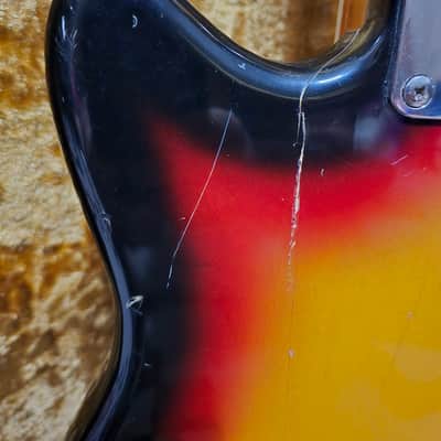 *Luthier Special* Vox Panther Electric Bass Guitar 1960's Sunburst W/OHSC image 18