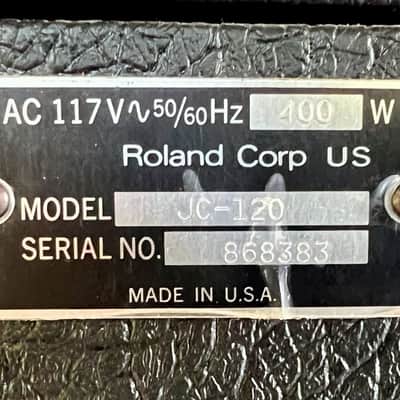 Roland JC-120 Jazz Chorus, 2-Channel, 120-Watt, 2x12", and R&R road case - all once used by Marty Willson-Piper of The Church image 4
