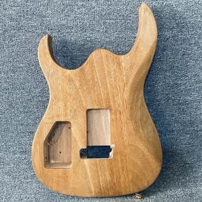 Natural Mahogany HH Guitar Body image 8