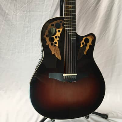 Ovation Adamas Melissa Etheridge 12 String Acoustic Electric Guitar 1598 Ruby Burst image 3