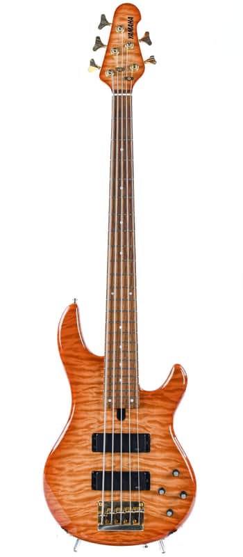 Yamaha BBG5A Quilt Maple Amber Burst 5 String 2001 | Reverb