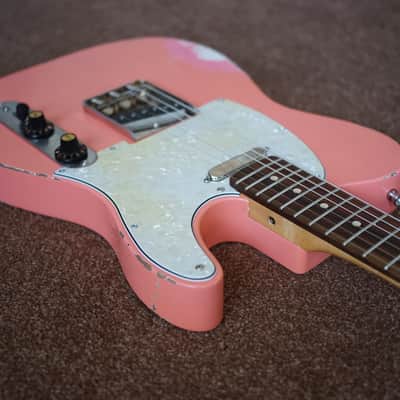 MJT Warmoth Fender American Vintage 62 Relic Road Worn Telecaster Shell Pink Coral image 6