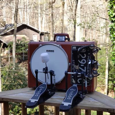 OneManBandDrumCo.  The Jody 12inch OMBDrumCo. Vintage Suitcase Drum Kick Drum Bass Drum Ludwig Accent Drum image 3