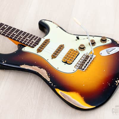 2024 Fender Custom Shop Alley Cat Stratocaster Heavy Relic SSH Superstrat Sunburst w/ Case, CoA image 10