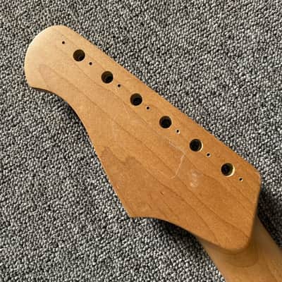 Cream Maple Wood Harley Benton Guitar Strat Style Neck, Rosewood 21 Frets Fingerboard image 5