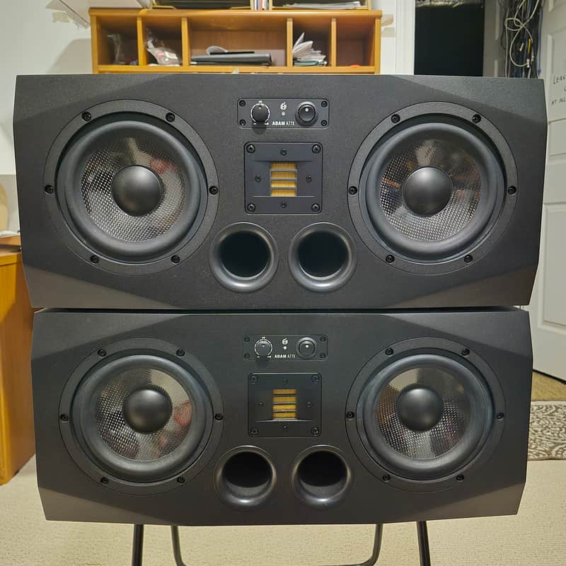 ADAM Audio A77X Active Nearfield / Midfield Monitors (Pair) includes original box and etc image 1