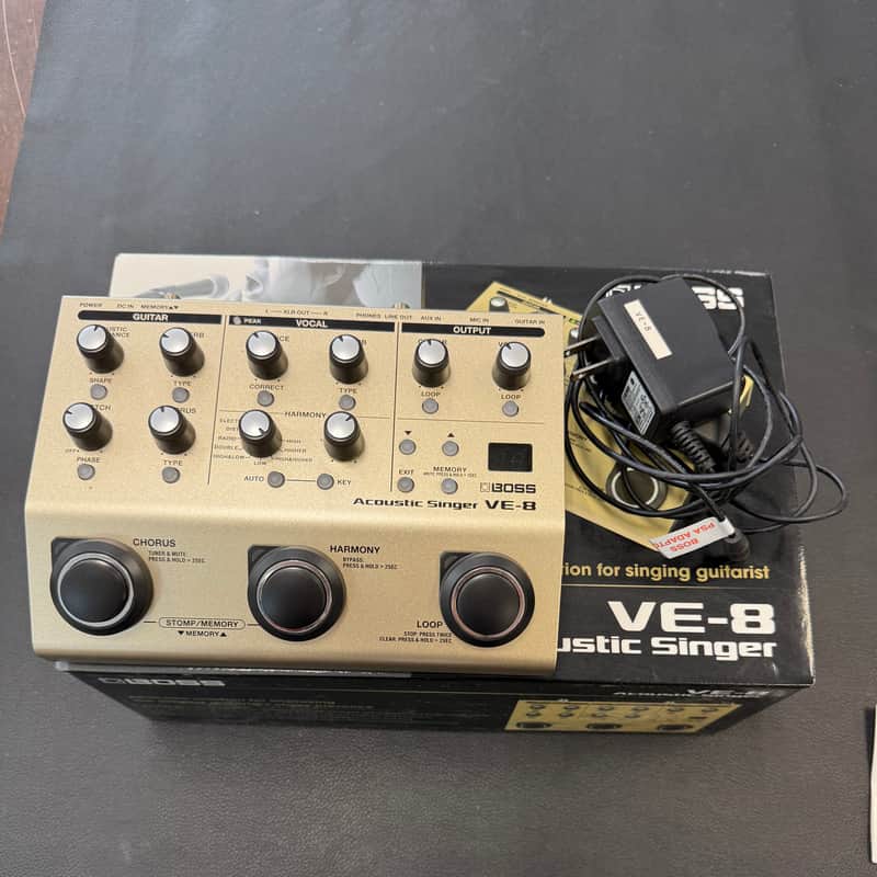Boss VE-8 Acoustic Singer Pre-Amp In Original Box 2016 - Present - White image 1