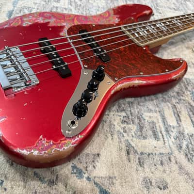 Dhatarattha DEB5 Jazz Bass 5 string - PAISLEY RELIC image 3