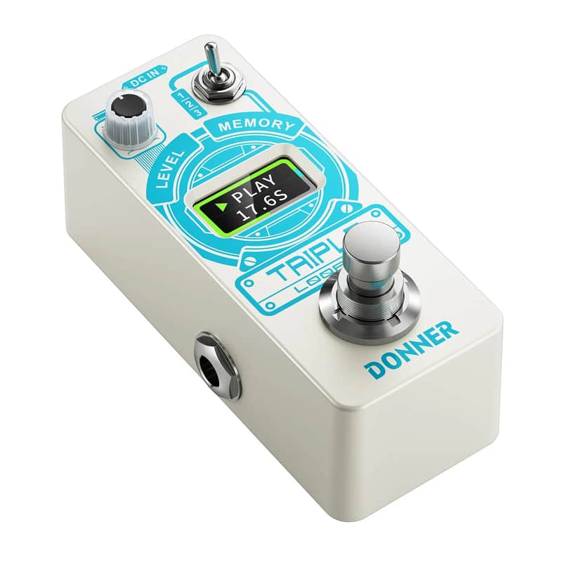 Donner Triple Looper Guitar Loop Effect Pedal 90 mins Looping Time with Screen image 1