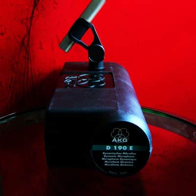 Vintage 1970's AKG D190E Cardioid Dynamic Microphone Low Z w accessories D1000E D190ES image 1