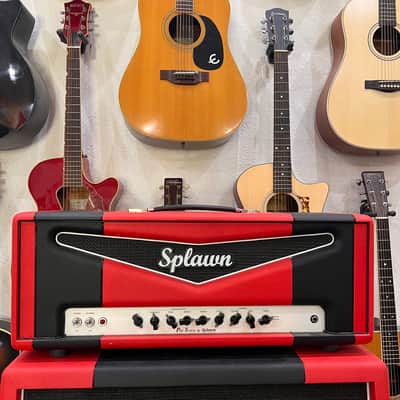 Splawn Pro Stock 100 "Marshall Super Lead" Style 100-watt Amp Head- Red image 6