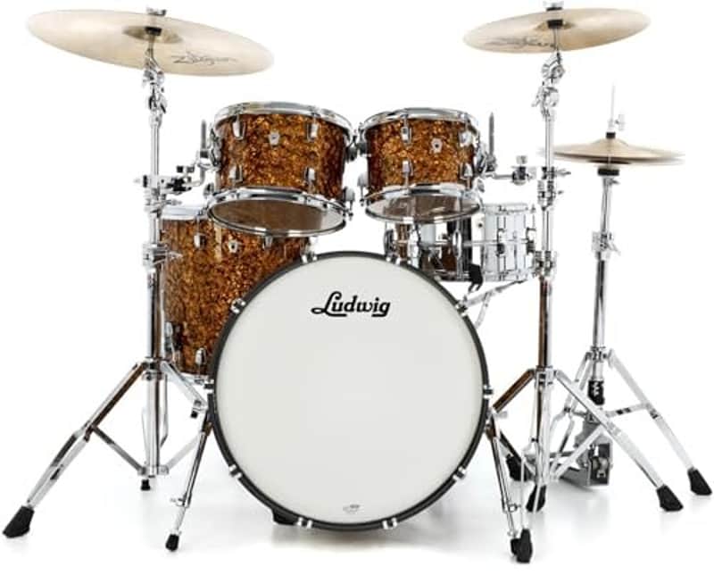 Ludwig NeuSonic 4-piece Shell Pack with 22" Bass Drum - Butterscotch Pearl (LN34204TXA6) image 1
