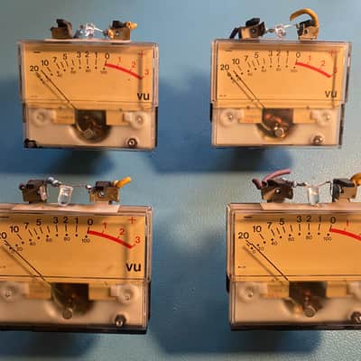 Lot of 4 Sifam AL29 VU Meters and Bezels 1980s image 1
