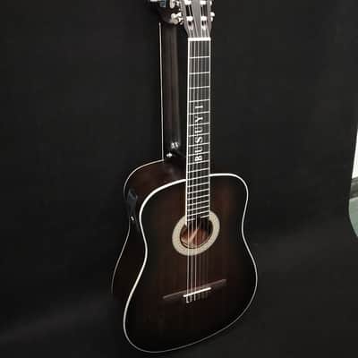 12/6 Strings Acoustic/ Classical Double Neck, Double Sided Busuyi Double Neck Guitar, Travel Acoustic Guitar image 1