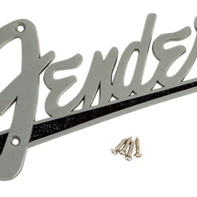 Genuine Fender Flat Amp Logo Plate for Bassman, Super-Sonic, Vibro King image 2